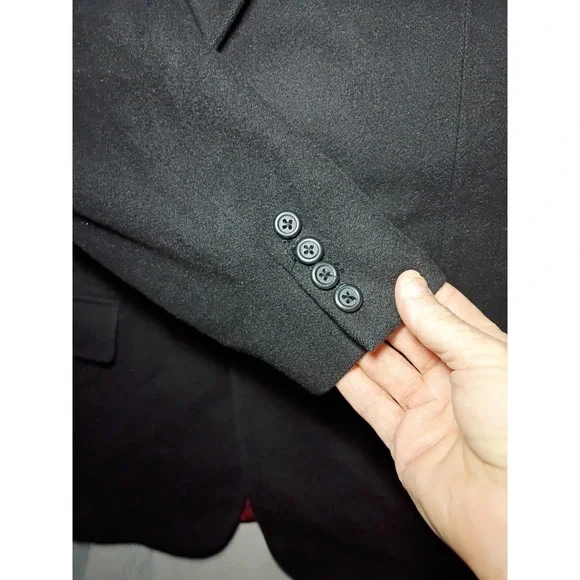 Ralph Lauren Blazer Mens 42R Black Loro Piana 100% Camel Hair Two Button Coat